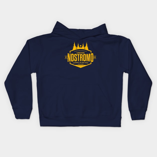 USCSS Nostromo Kids Hoodie by MindsparkCreative